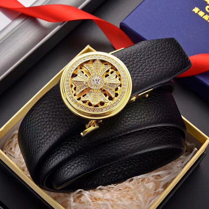 Hot sales Trend Personalized Business Belt All-Match Jeans PU Leather Belts Alloy Automatic Buckle Customizable Belt
