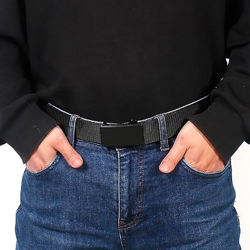 Wholesale latest designs fabric belt custom multiple colors alloy buckle polyester men belt