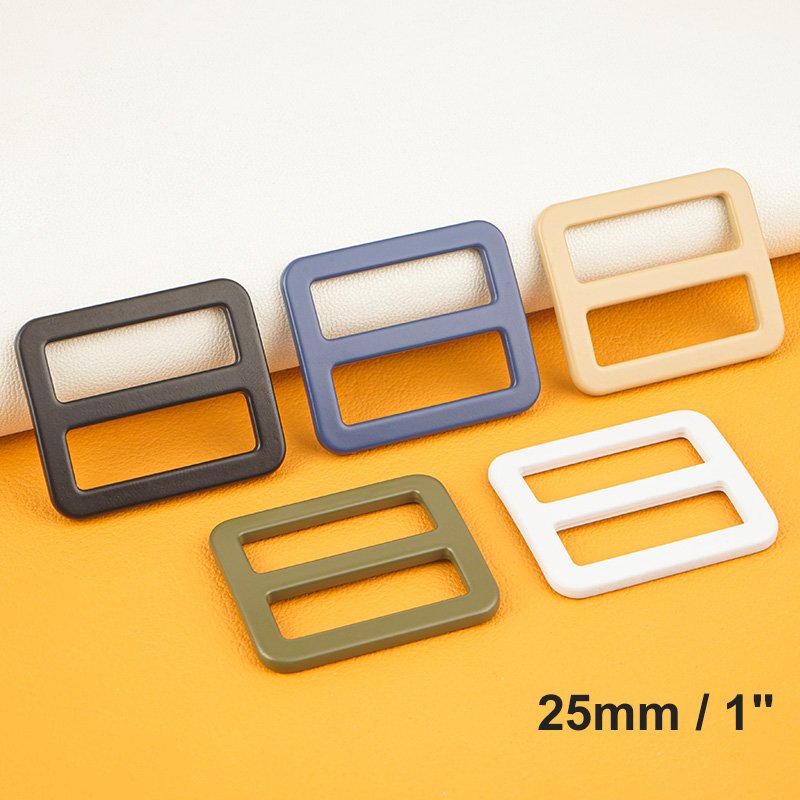 Wholesale Bag Metal Hardware Mould Ready 1 Inch Tri-Glide Buckle 25mm Metal Handbag Buckle 1" Metal Slide Buckles for Bags Strap