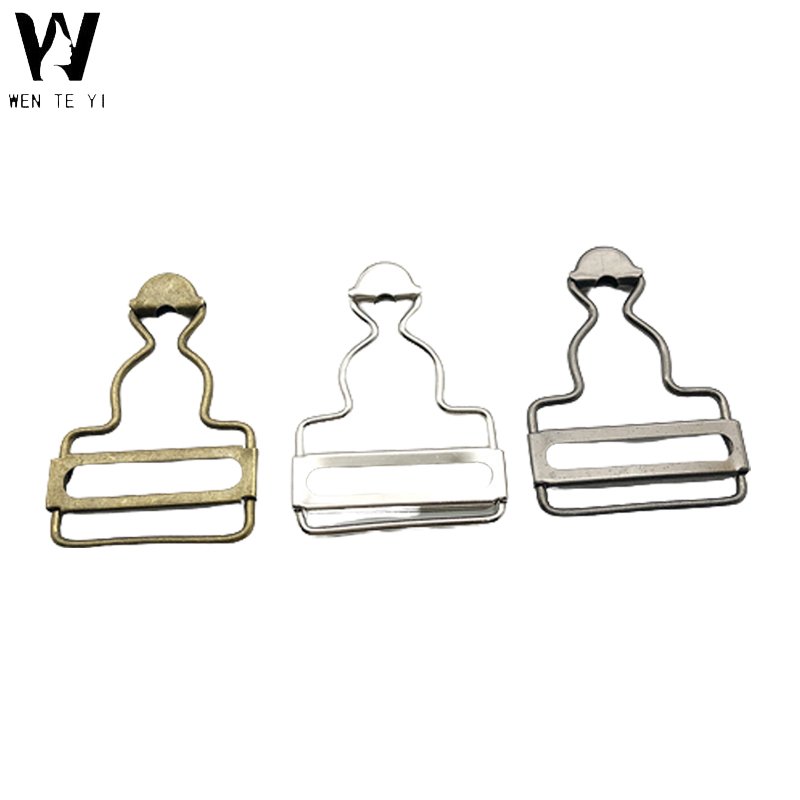 6 Sets Metal Antique Brass Suspender Buckles Overall Clip Replacement for Adult Kids 38mm Clothing Handmade jeans accessories
