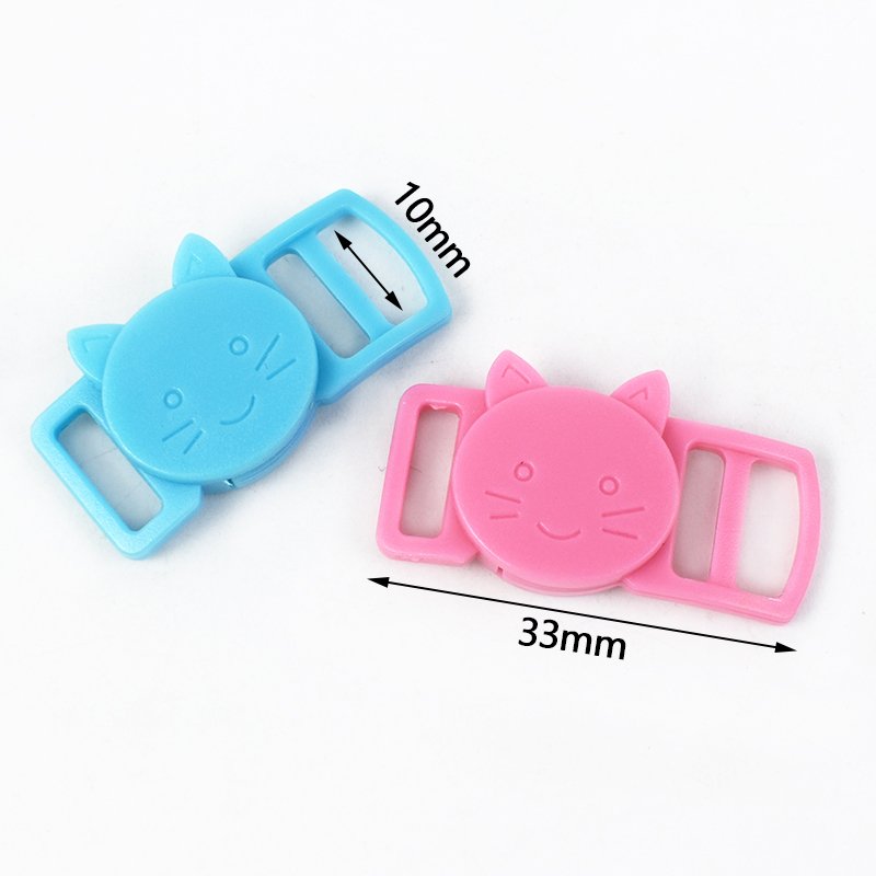 Meetee F5-4 10mm Bag Accessory Plastic Side Release Buckle for Cat Collar Strap Adjustable Clasp Webbing Safty Hook