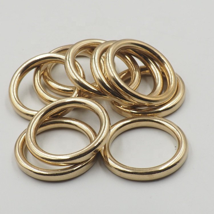 10mm 12mm 14mm 16mm 18mm 20mm 22mm 25mm 27mm 30mm 32mm 38mm handbag accessories Seamless metal O buckle solid brass O ring