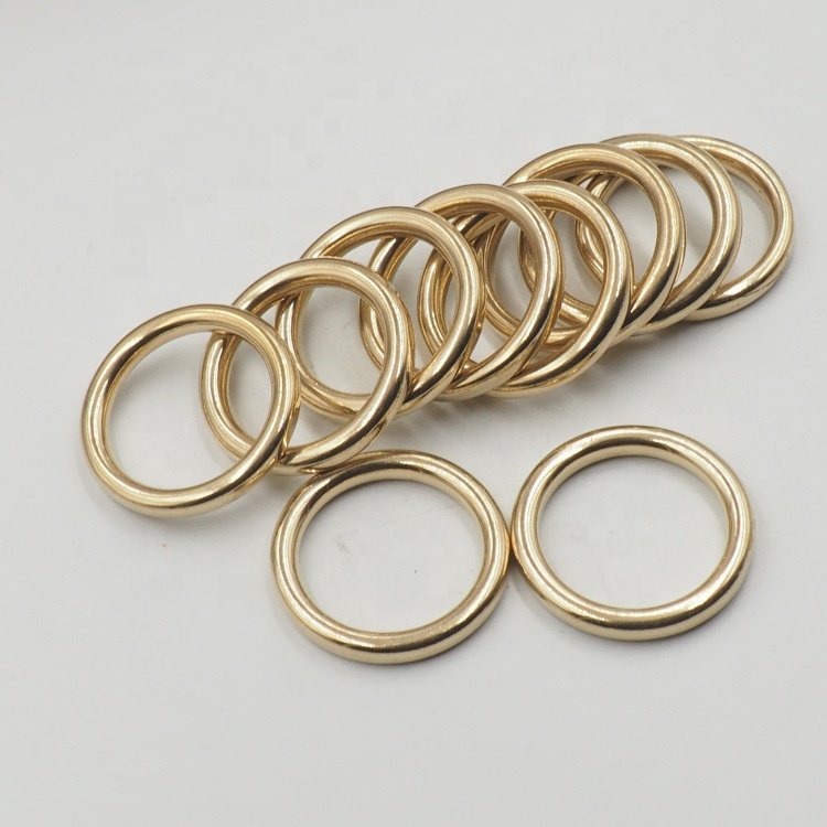 10mm 12mm 14mm 16mm 18mm 20mm 22mm 25mm 27mm 30mm 32mm 38mm handbag accessories Seamless metal O buckle solid brass O ring