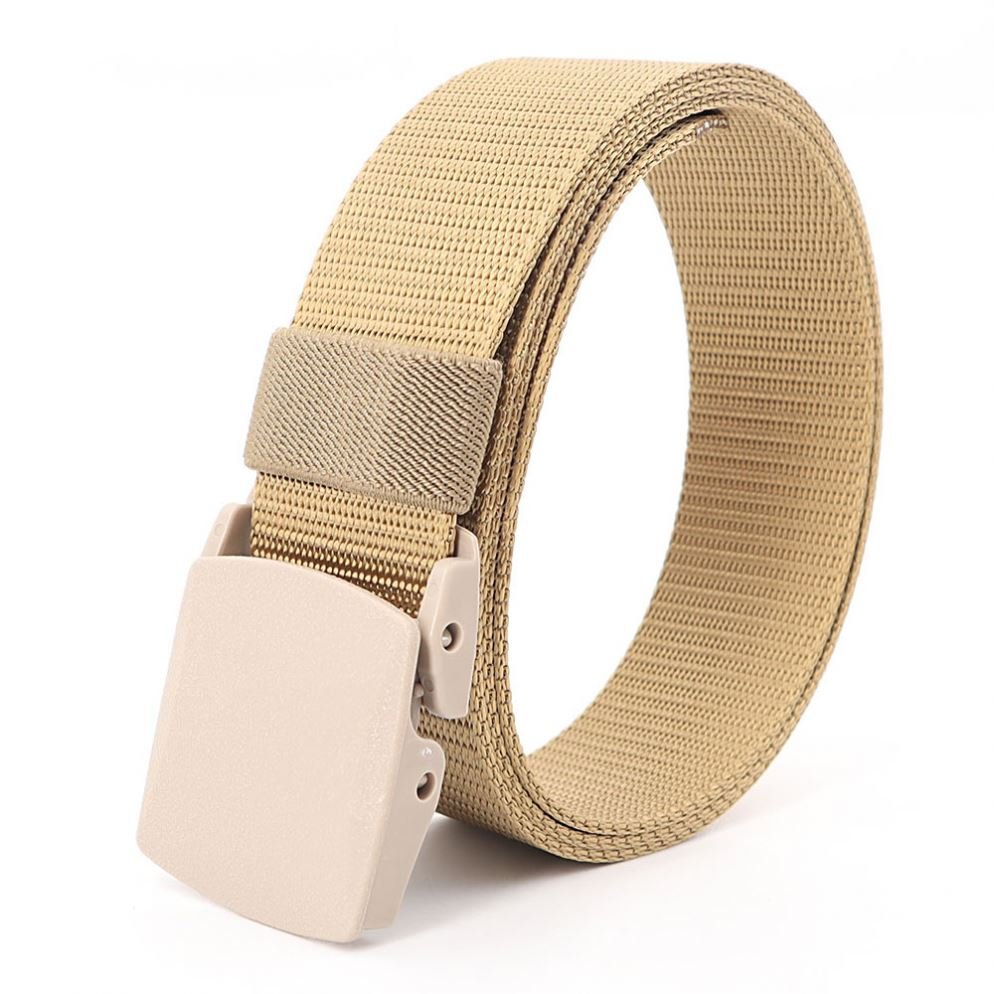 Sales of customized 1.5-inch men's outdoor leisure nylon lightweight canvas webbing wear-resistant plastic buckle belt