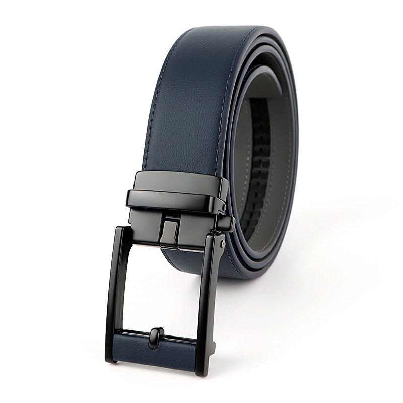 High quality custom cowhide belt 3.4cm wide men genuine leather belt with gold automatic buckle hot selling belt