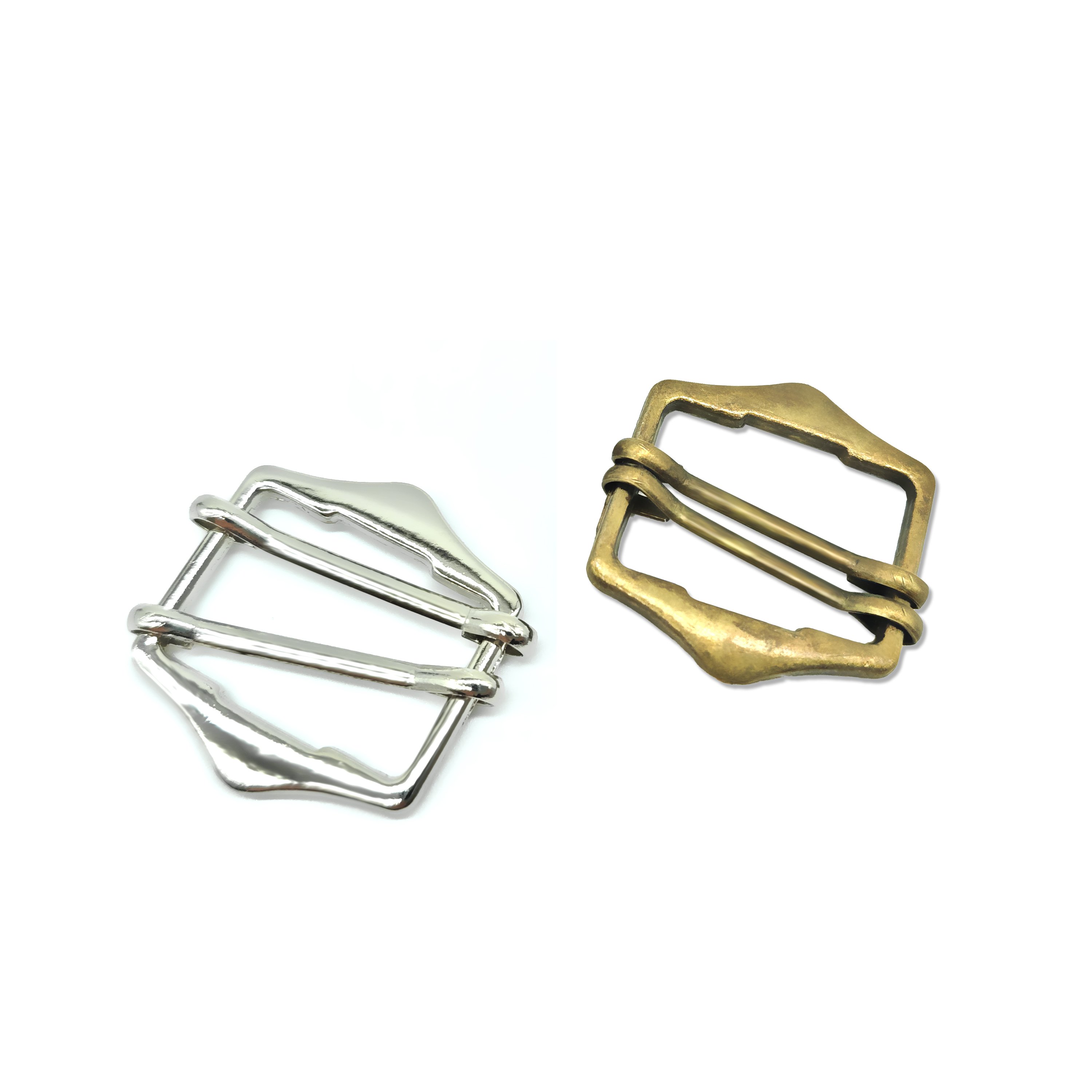 Custom Logo High Quality Brand 25mm Men Vests Waistcoats Snap On Buckle Hexagon New Decorative Metal Adjustable Buckles