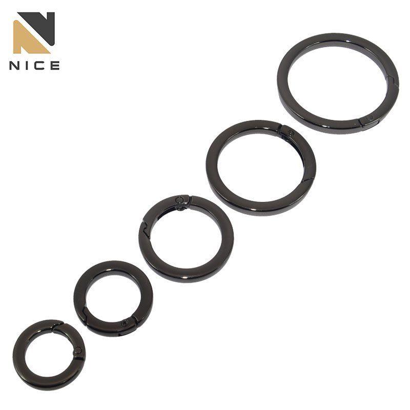 Custom Zinc Alloy Spring O Rings Wholesale Metal Key Ring Buckles for Bag Accessory