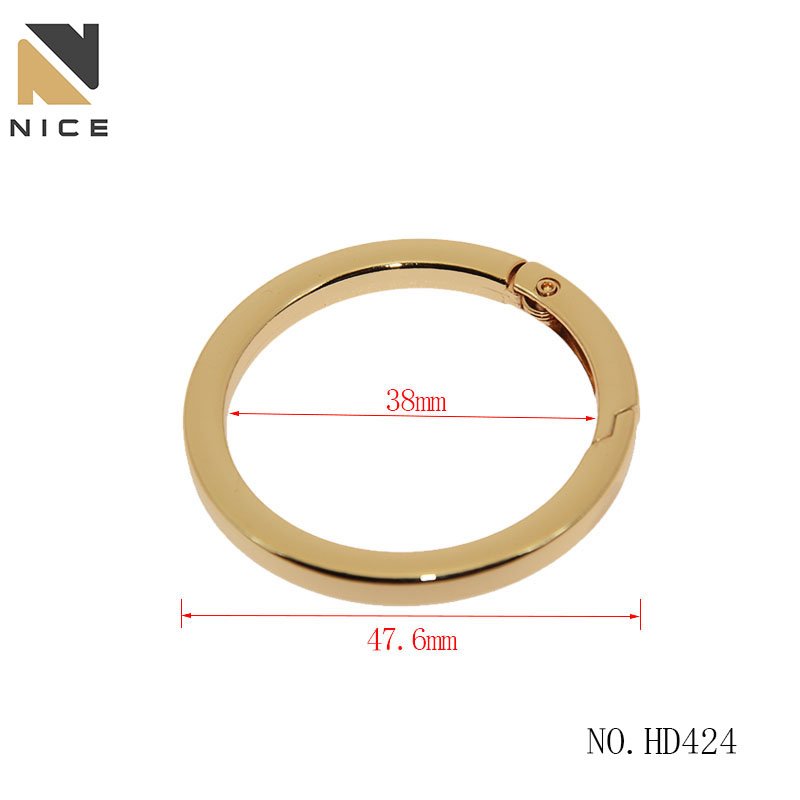 Custom Zinc Alloy Spring O Rings Wholesale Metal Key Ring Buckles for Bag Accessory
