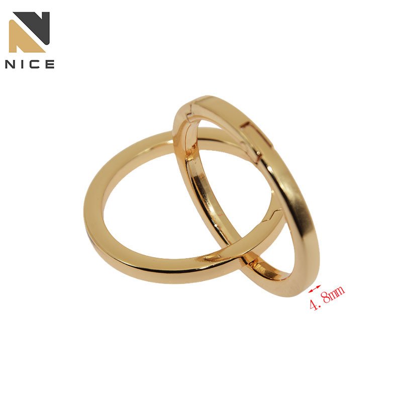 Custom Zinc Alloy Spring O Rings Wholesale Metal Key Ring Buckles for Bag Accessory