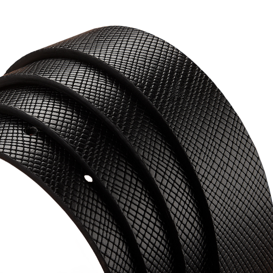 Custom Fashion Men's Double-sided Reversible Buckle Leather Belt Cut-to-Fit Golf Rotate Buckle Men Belt