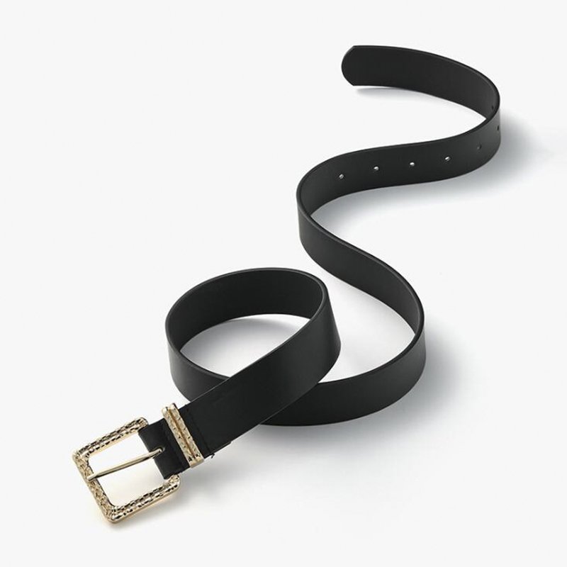 Fashion women's exquisite carved pin buckle belt with retro decoration engraved buckle belt