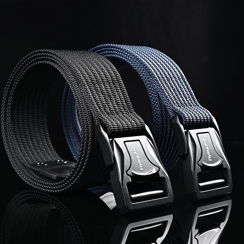 New Outdoor Zinc Alloy Buckle Quick Release Combat Belt Braided Breathable Nylon Mountaineering Training Multifunctional Belt