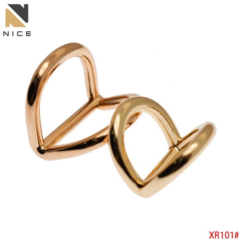 Wholesale Handbag Metal Double D Ring Good Quality Strap Connectors Hardware Metal D Ring Buckle For DIY Bags Purse Accessories