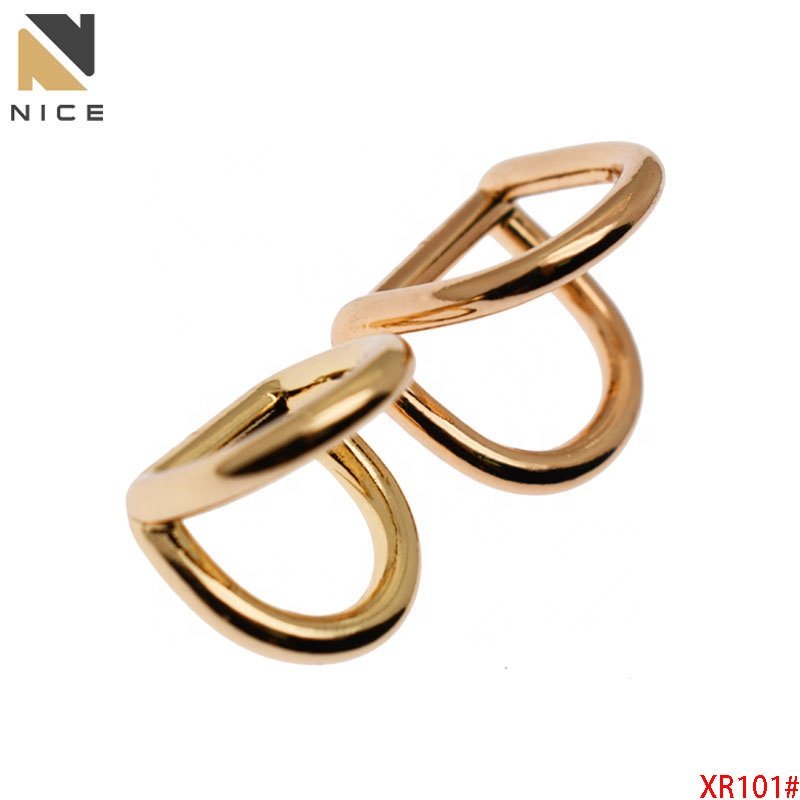 Wholesale Handbag Metal Double D Ring Good Quality Strap Connectors Hardware Metal D Ring Buckle For DIY Bags Purse Accessories