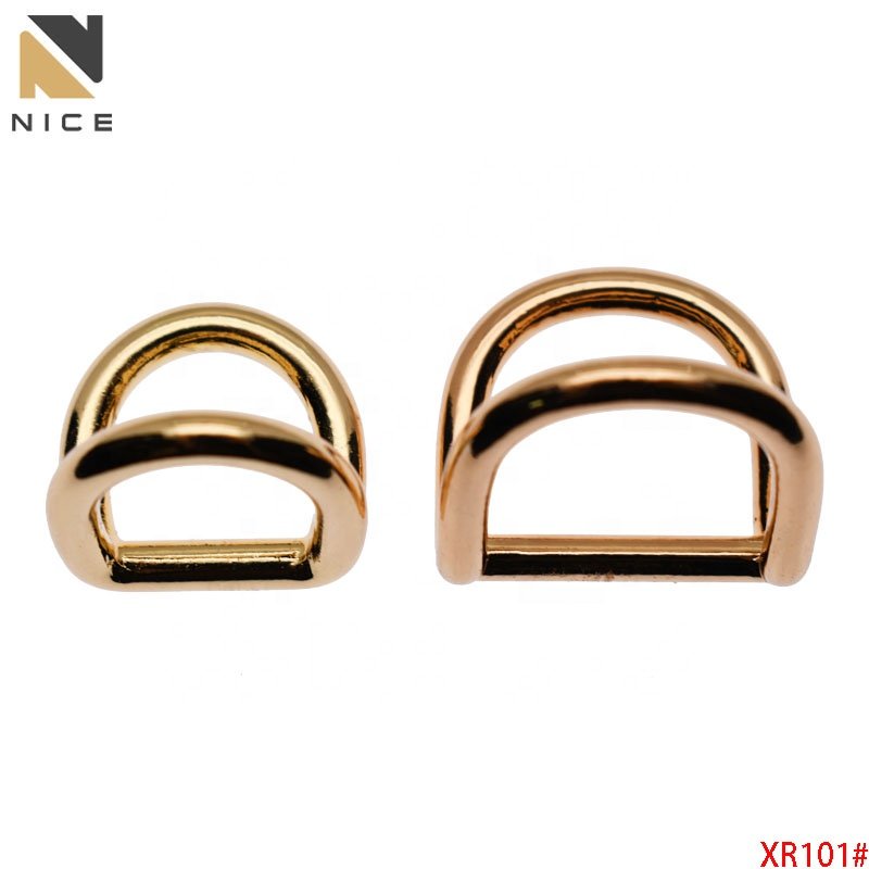 Wholesale Handbag Metal Double D Ring Good Quality Strap Connectors Hardware Metal D Ring Buckle For DIY Bags Purse Accessories