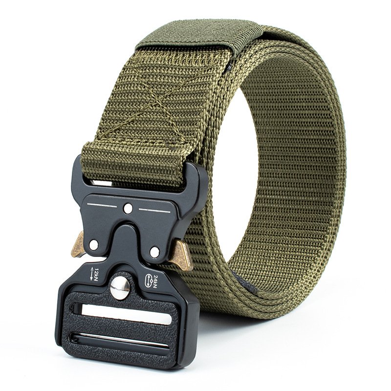 Custom High Quality Alloy Buckle Belts Adjustable Waist Tactical Fabric Quick Release Belt