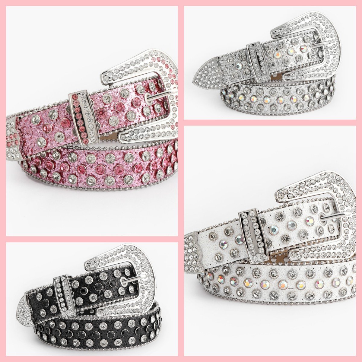 West cowgirl Ladies New popular Punk Jeans Belt with Pin Buckle European Style Fashionable Rhinestone PU Belts