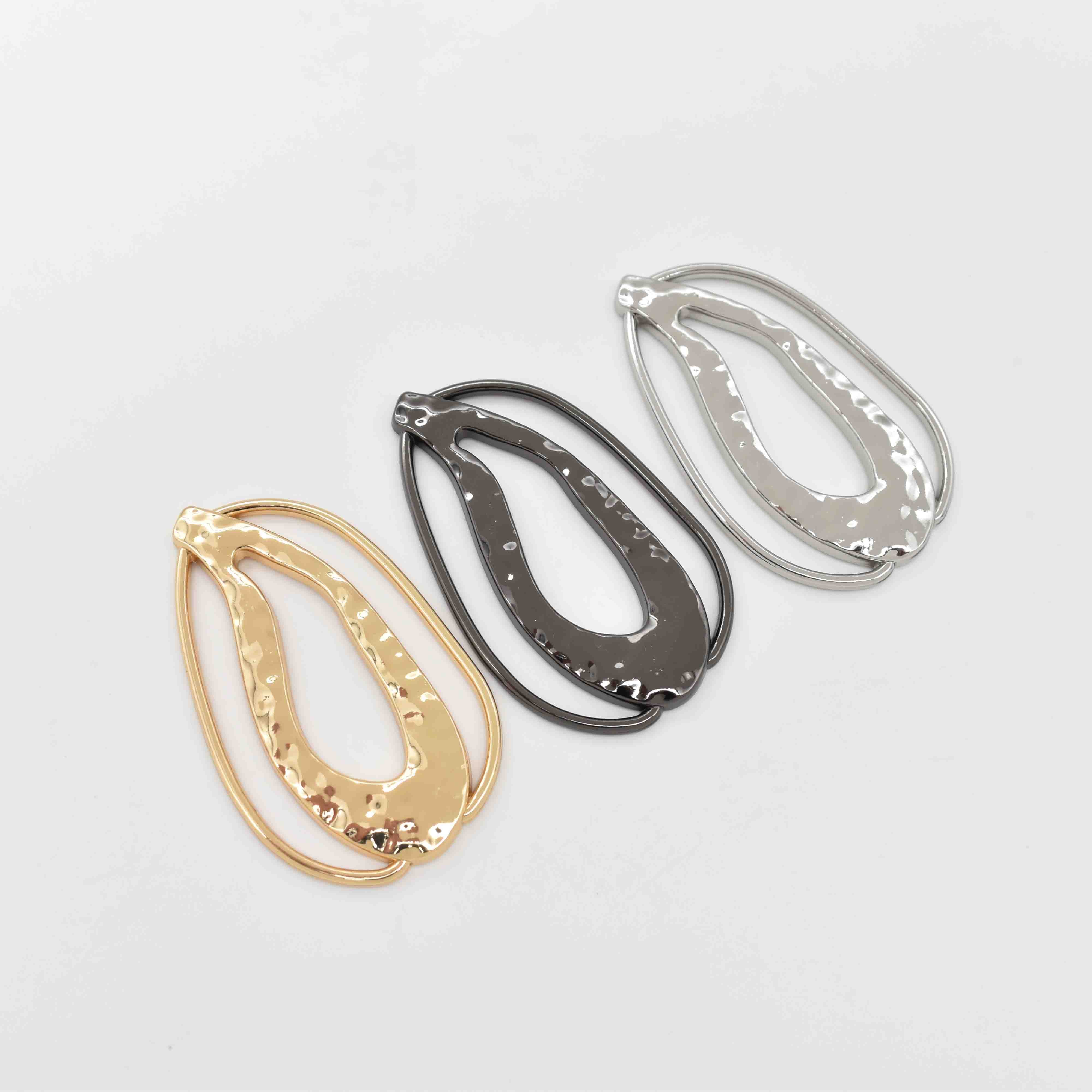 Eye-catching Irregular shape swimsuit accessories Rustproof Buckles For Luxury Swimsuit/Bra/Beach Bikini