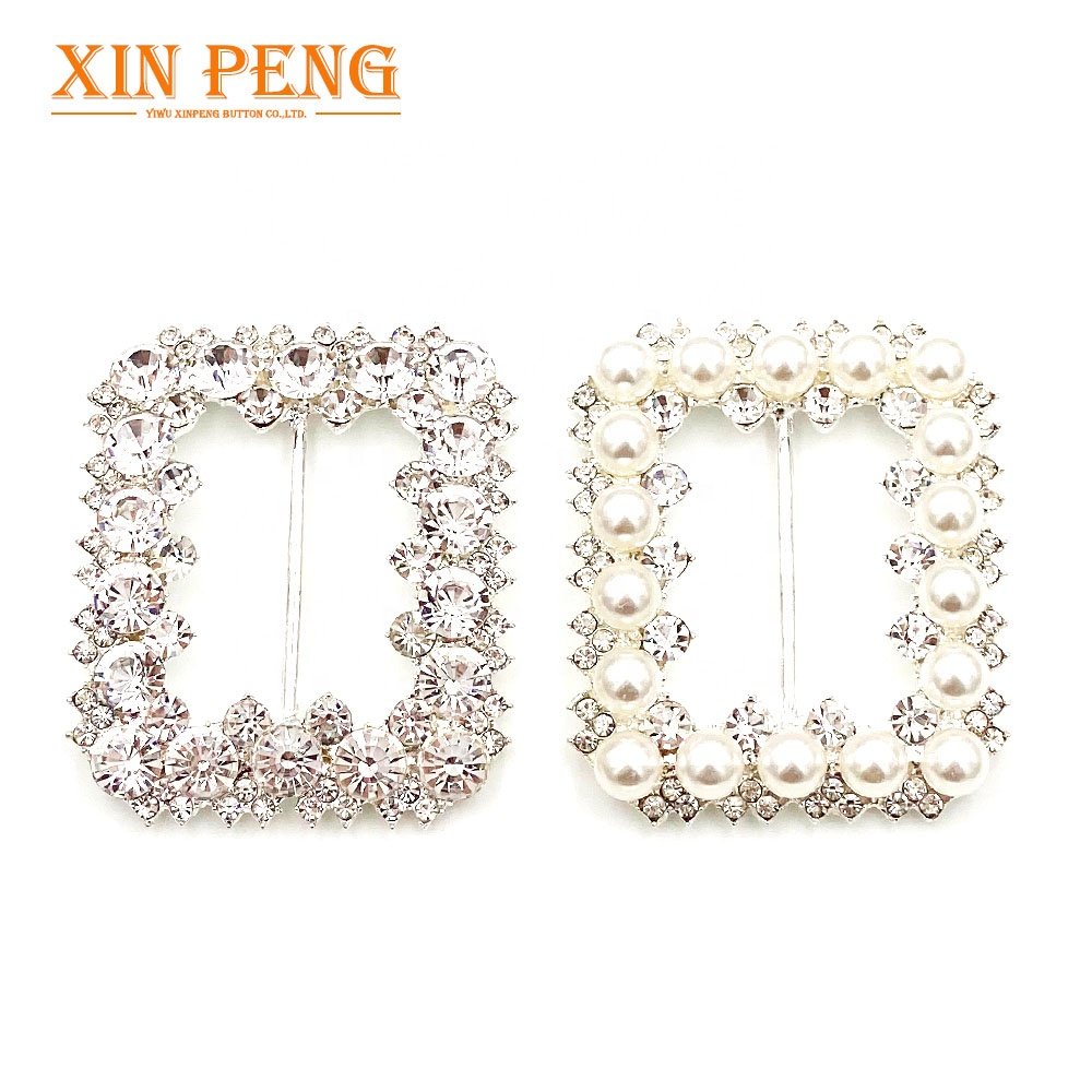 High Quality Custom Metal Buckle Rhinestone Round Buckle For Garment Coat