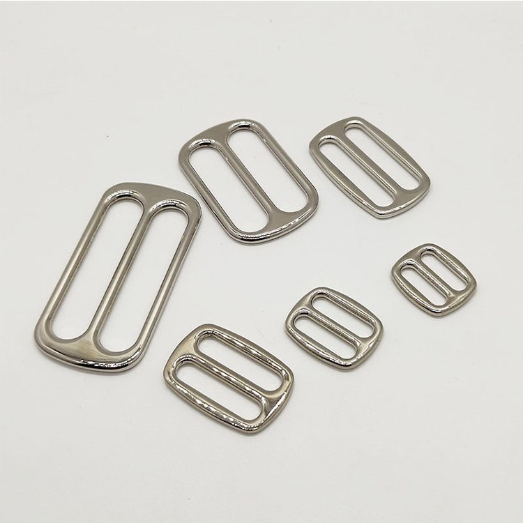 Various shape bag accessories leather hardware metal square ring square wire buckles strap adjustable buckle metal slide buckles