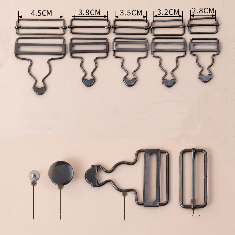 38mm Metal Overall Buckles Replacement for Bib Pants Jeans DIY Sewing Accessories Adjustable Bronze Buckles and Buttons