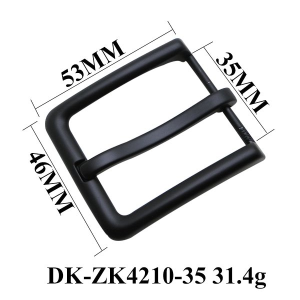 Top Quality Ultra Black 35MM Leather Belt Black Buckles For Men Zinc With Iron Customized Flat Prong