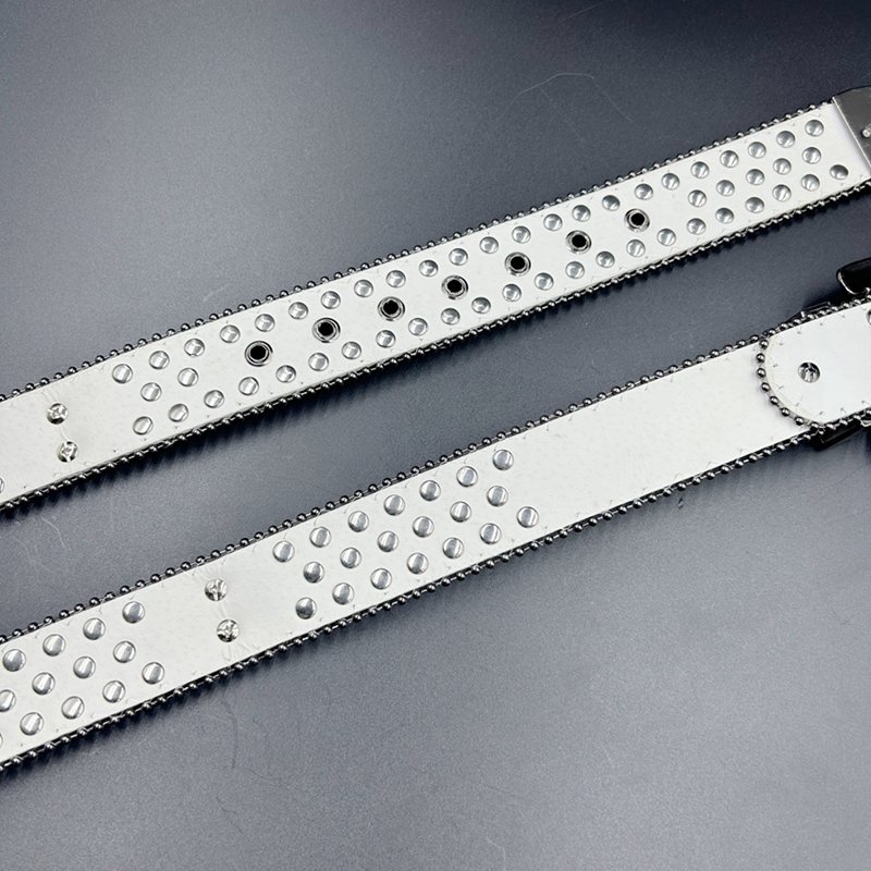 Factory direct sale Crystal belts with alloy skull buckle Rhinestone belt for lady and men with skull
