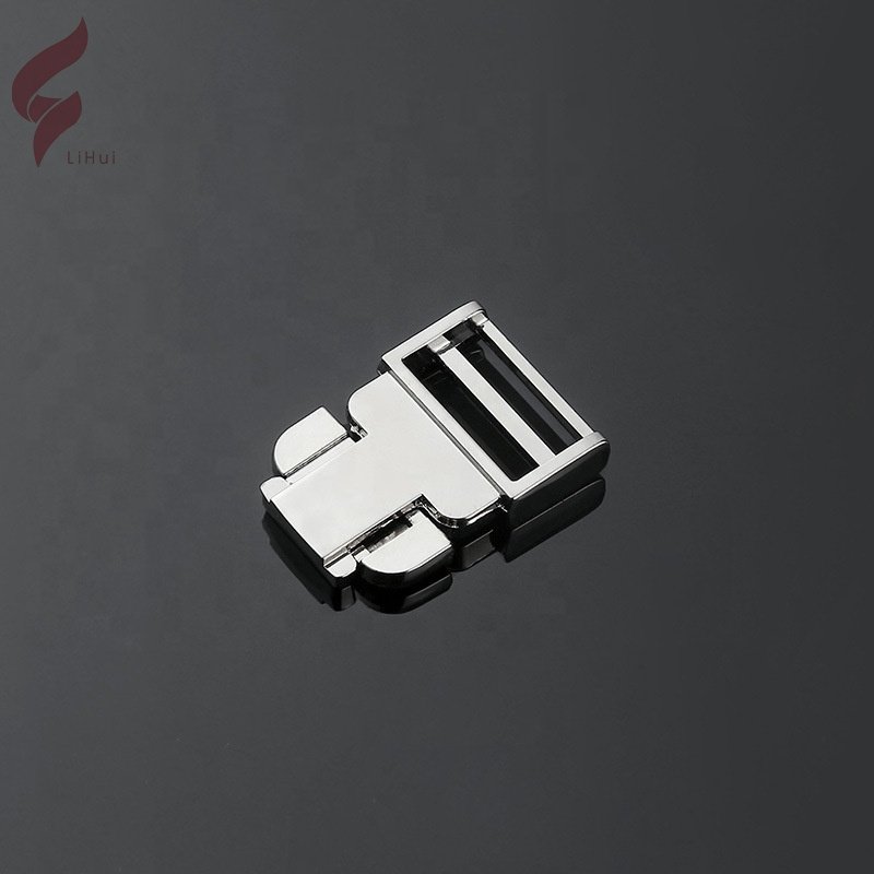 Lihui Dog Collar Quick Release Buckle Adjustable Silver Metal Buckle For Luggage Backpack
