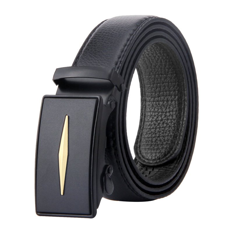 New Male PU Belt Men's Automatic Buckle Leather Waist Belts