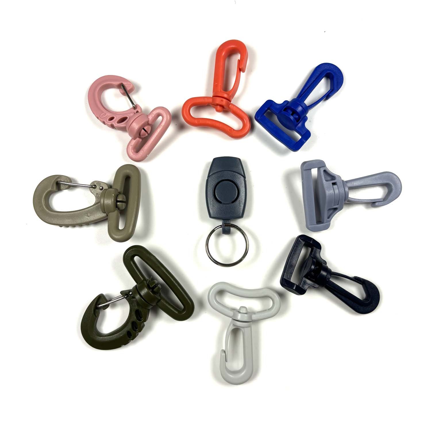 Customized Accept 25mm 1 Inch Hiking Drink Holder Water Bottle Strap Accessories Backpack Bag Plastic Swivel Snap Hook