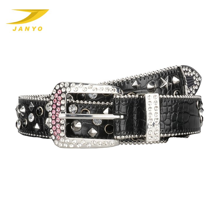ladies Belt Rhinestones Fashion five-pointed star Full Diamond Inlaid pin buckle Crystal Belt for women