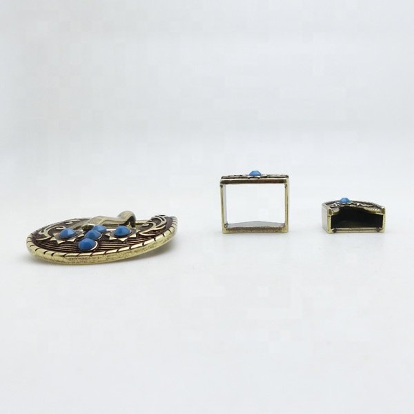 19MM Fashion Western Custom Buckle Zinc Alloy Fancy Hebillas Vaqueras Belt Buckles Sets For Woman With Turquoise