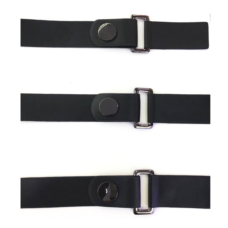 Custom design black pu leather buckle for windcoat