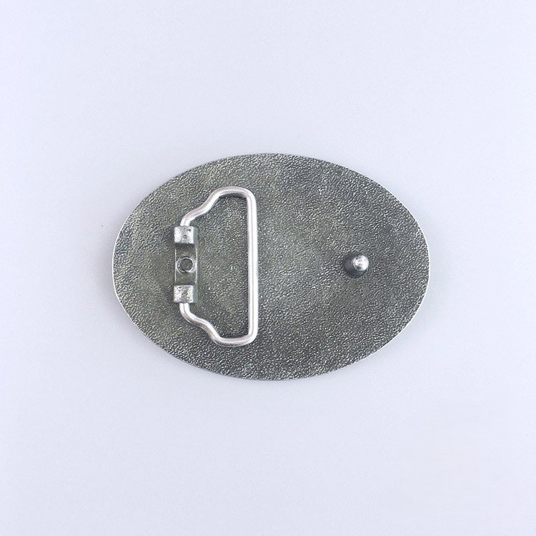 Vintage Plate Small Blank Pattern Custom Western Style Belt Buckle Oval Border Belt Buckle for Men Women