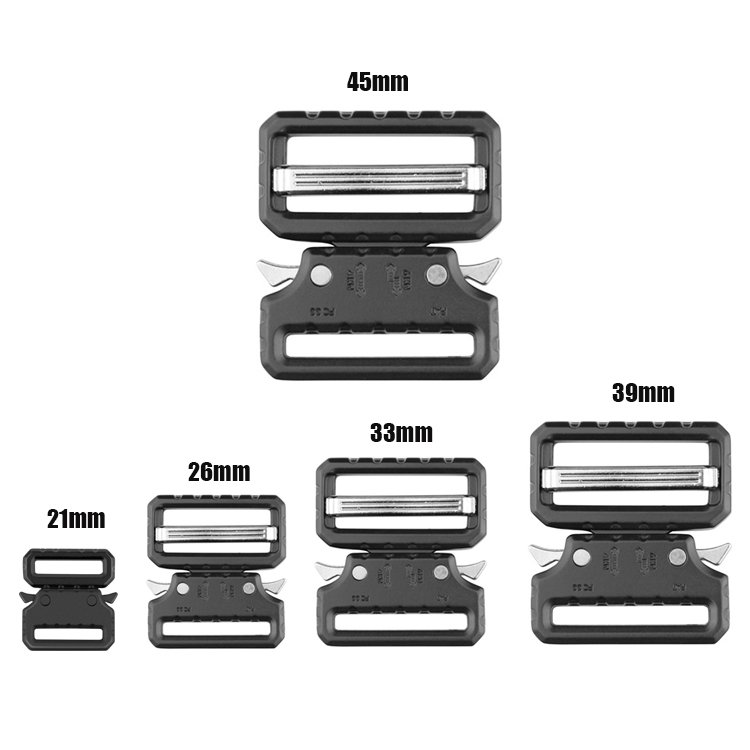 factory wholesale 39mm Metal Tactical Belt buckle for outdoor backpack Bag 1.5inch quick release buckle silver