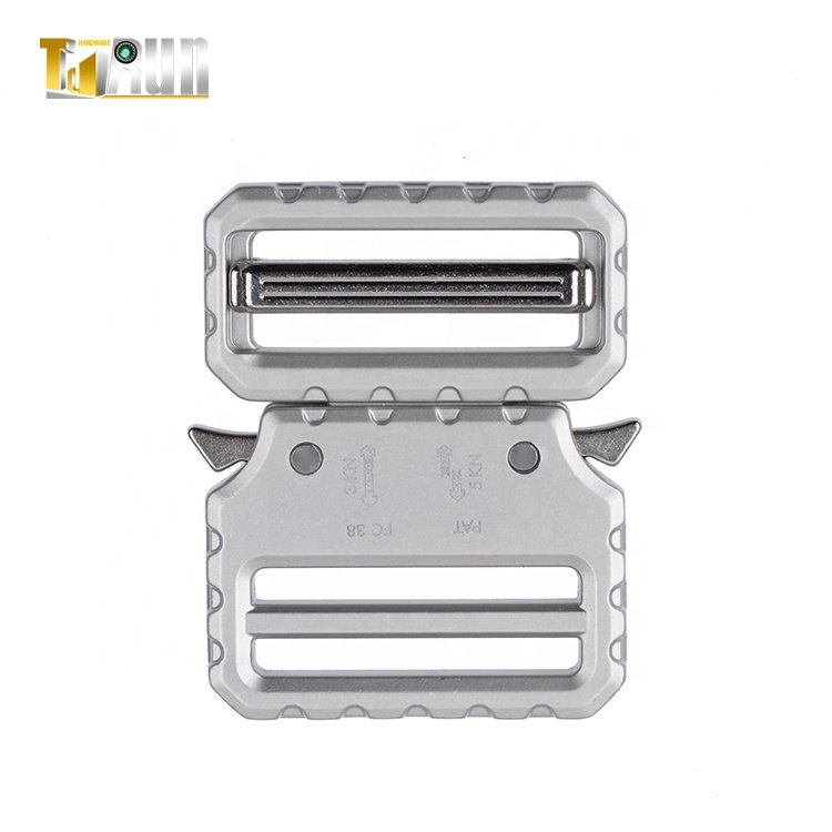 factory wholesale 39mm Metal Tactical Belt buckle for outdoor backpack Bag 1.5inch quick release buckle silver