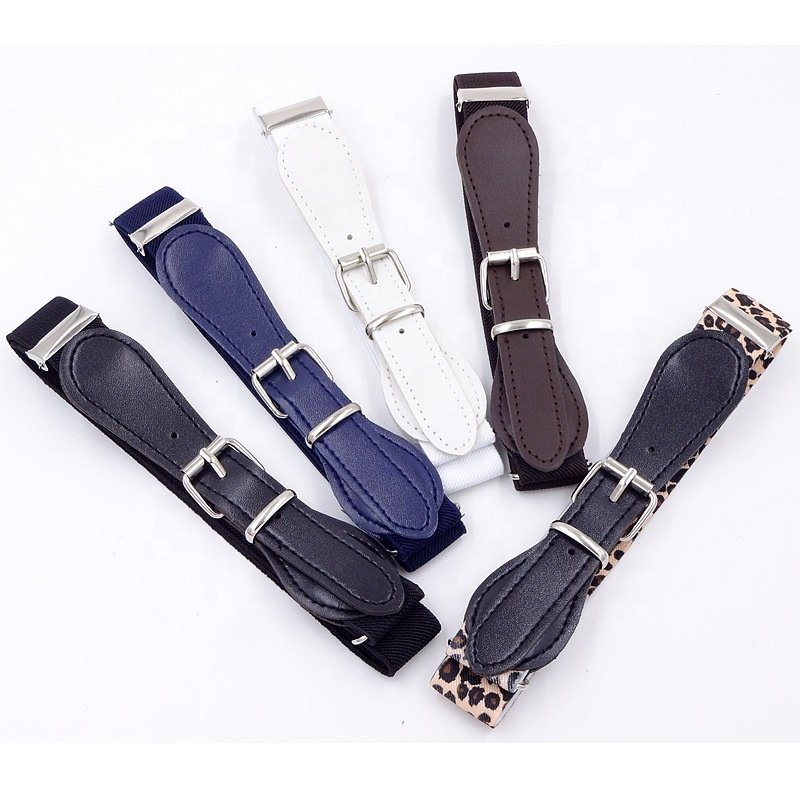 1 Inch Candy Color Pin Buckle Baby Comfortable Adjustable Stretch Elastic Kids Belt for Children Student