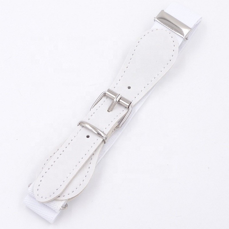 1 Inch Candy Color Pin Buckle Baby Comfortable Adjustable Stretch Elastic Kids Belt for Children Student