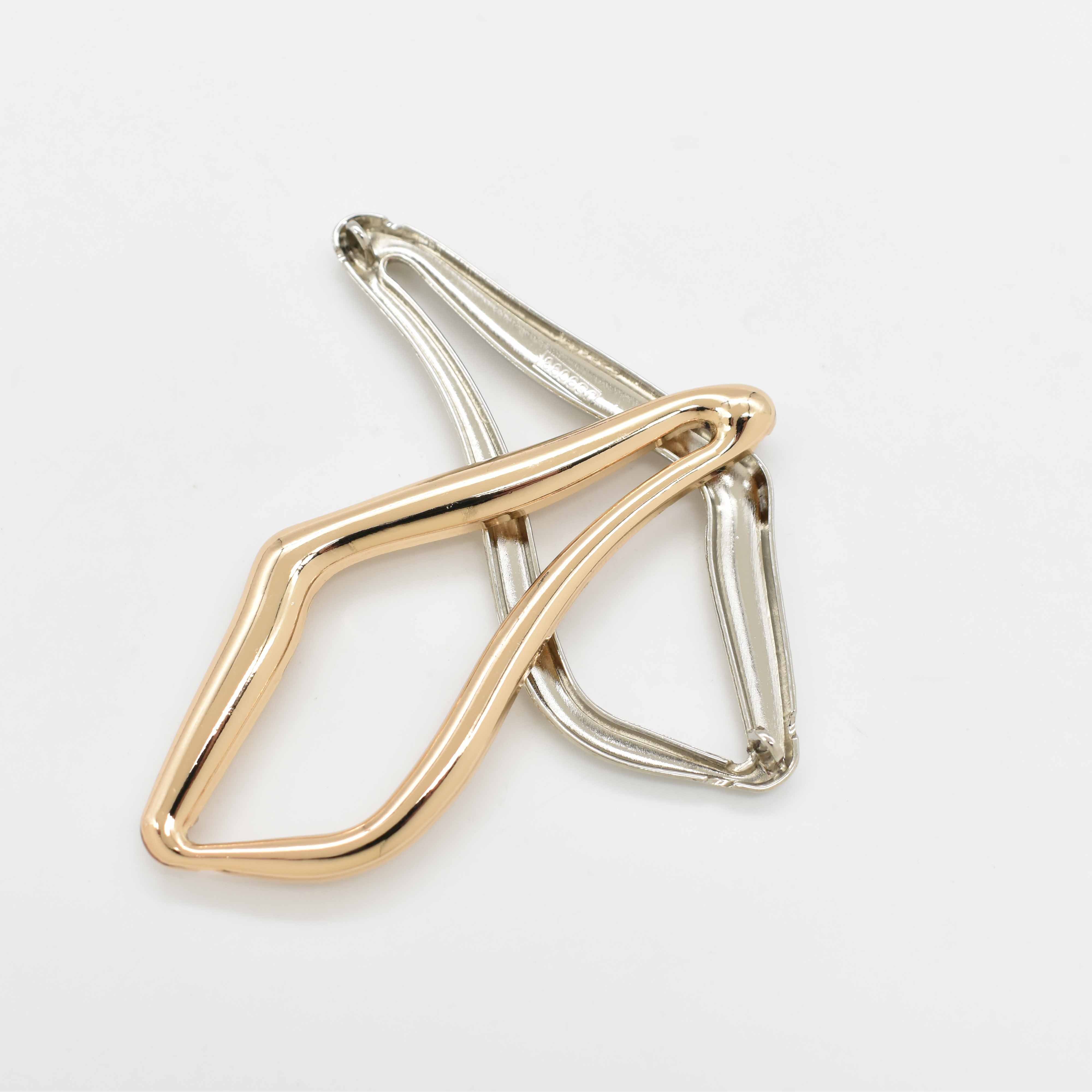 Chlorine Resistance Front Gold Plated Bikini Connector For Swimwear Accessories Irregular Buckle For Women Dress/Swimwear