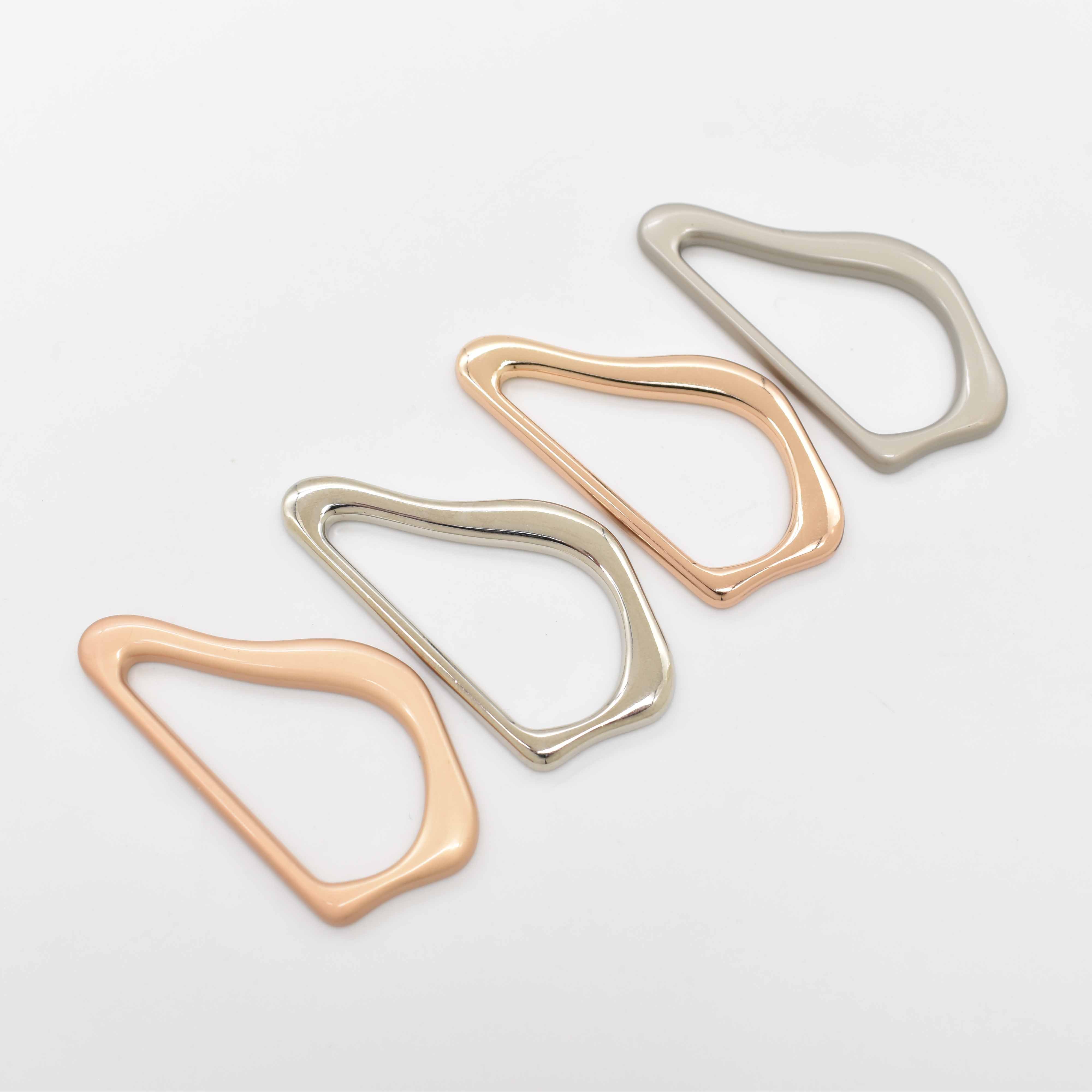 Chlorine Resistance Front Gold Plated Bikini Connector For Swimwear Accessories Irregular Buckle For Women Dress/Swimwear