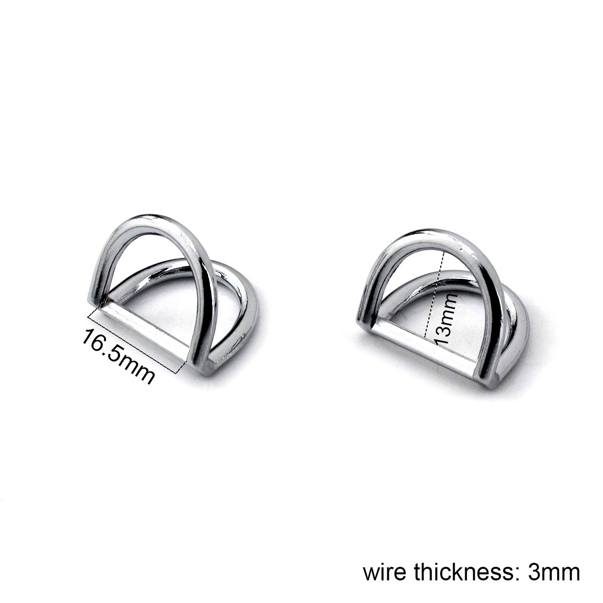 Bag Making Hardware Accessories Alloy D-ring Bag Strap Connector D-ring Adjuster Metal Double D-ring Buckle for Handbags Purse