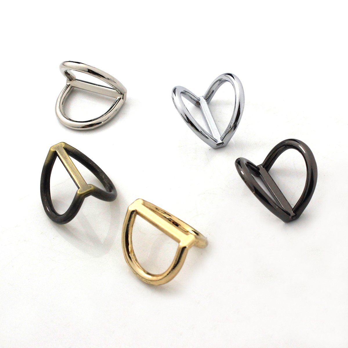 Bag Making Hardware Accessories Alloy D-ring Bag Strap Connector D-ring Adjuster Metal Double D-ring Buckle for Handbags Purse