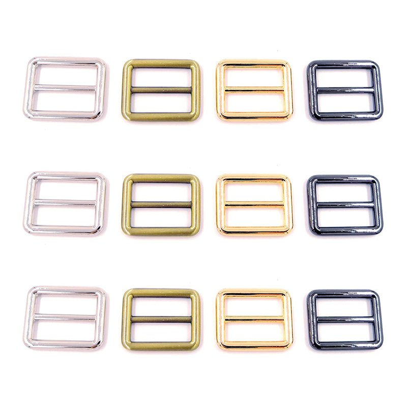 25mm Alloy Tri Glide Buckle Square Slider Buckle Bags Parts Hardware For Bag Strap Webbing Adjustable Buckles