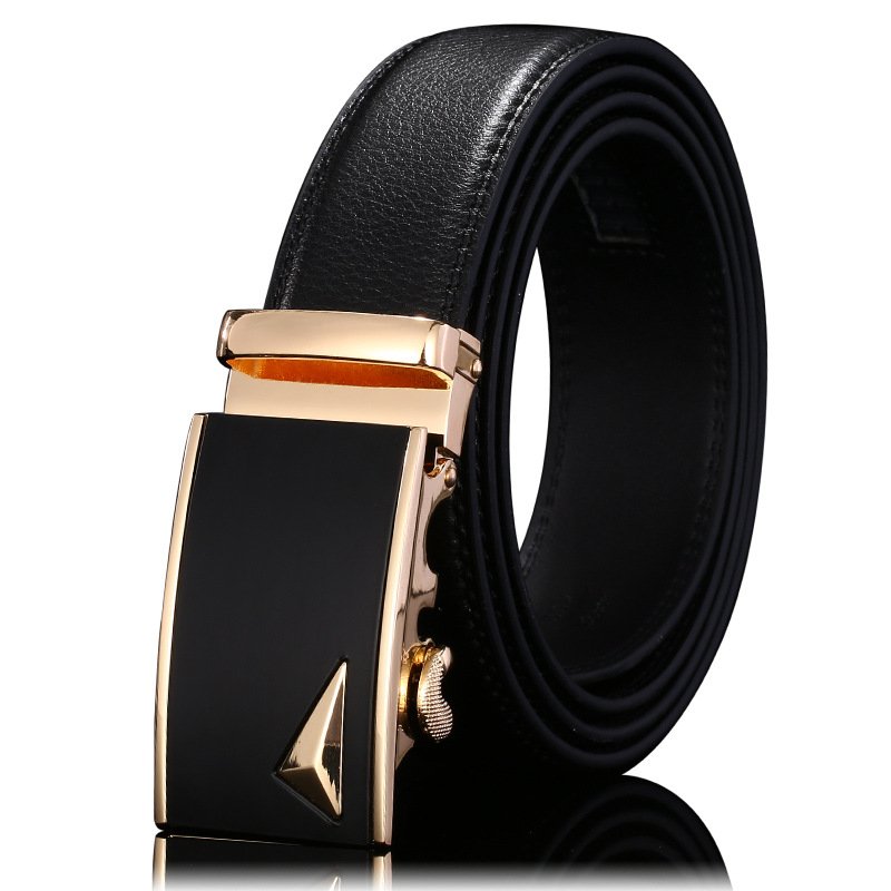 2022 Popular Adjustable Genuine Leather Belt For Men Automatic Buckle Cowhide Business Leisure Men Belts
