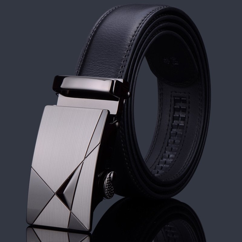 2022 Popular Adjustable Genuine Leather Belt For Men Automatic Buckle Cowhide Business Leisure Men Belts