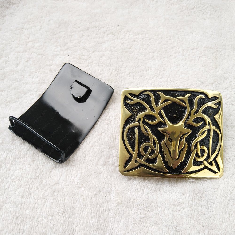 Kilt Belt Buckle Stag Head Stags Head Pewter Kilt Belt Buckle Made