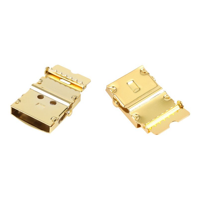 Manufacturer Custom 32mm Golden Copper Metal Plain Belt Buckle With Roller