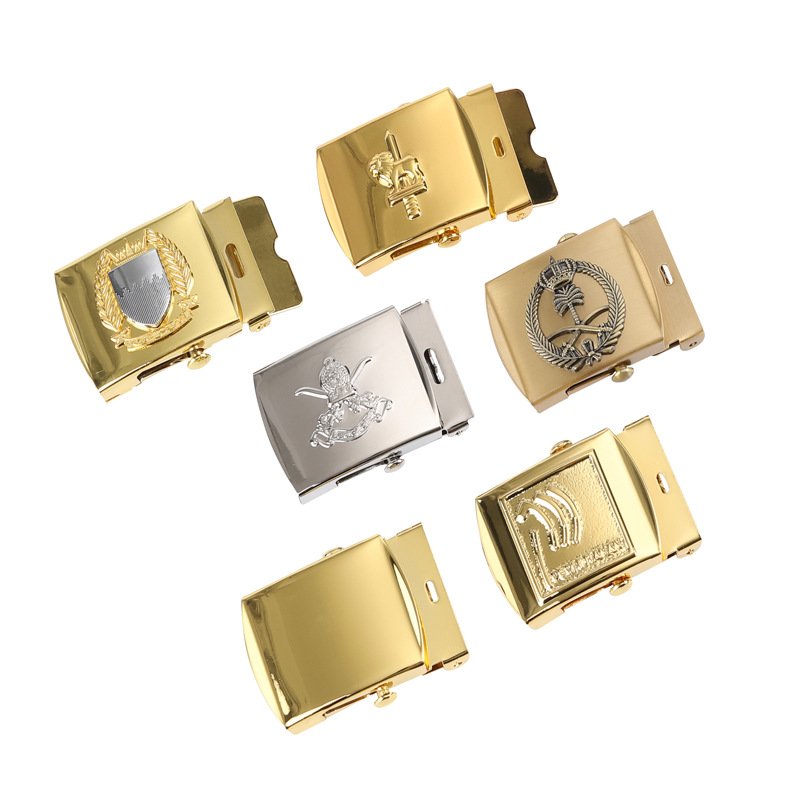 Manufacturer Custom 32mm Golden Copper Metal Plain Belt Buckle With Roller