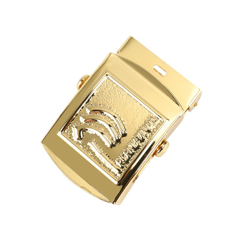 Manufacturer Custom 32mm Golden Copper Metal Plain Belt Buckle With Roller