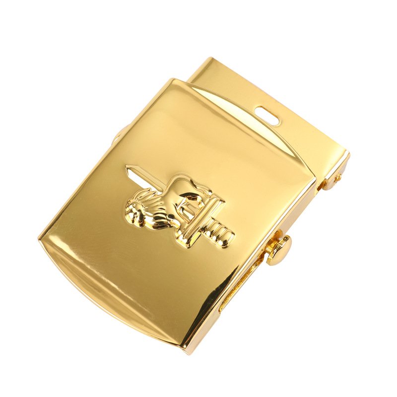 Manufacturer Custom 32mm Golden Copper Metal Plain Belt Buckle With Roller